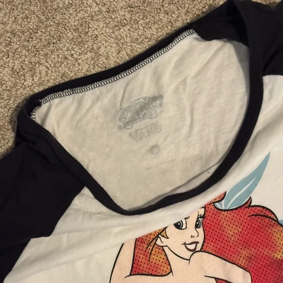 Disney. Vans, Little Mermaid Raglan Style Shirt - Picture 3 of 3